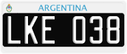 License plate of Argentina, Cars (1995, ABC 123)