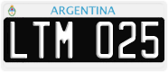 License plate of Argentina, Cars (1995, ABC 123)