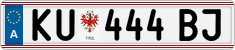 License plate of Austria, Regular plates