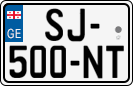 License plate of Georgia, Cars (2014)
