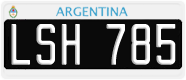 License plate of Argentina, Cars (1995, ABC 123)