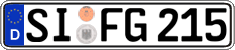 German license plate, Regular plates