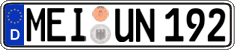 German license plate, Regular plates