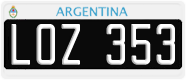 License plate of Argentina, Cars (1995, ABC 123)