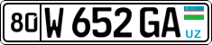 License plate of Uzbekistan, Private owners