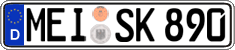 German license plate, Regular plates