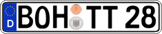 German license plate, Regular plates