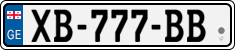 License plate of Georgia, Cars (2014)