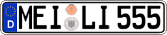 German license plate, Regular plates