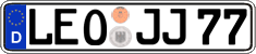 German license plate, Regular plates