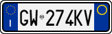 License plate of Italy, Cars (1994 year series)