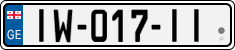 License plate of Georgia, Cars (2014)