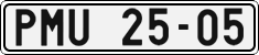 License plate of the Czech Republic, Cars (1960)