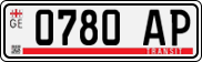 License plate of Georgia, Export transit plates
