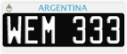 License plate of Argentina, Cars (1995, ABC 123)
