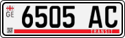 License plate of Georgia, Export transit plates