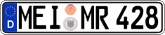 German license plate, Regular plates