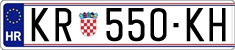 License plate of Croatia, Regular plates