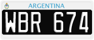 License plate of Argentina, Cars (1995, ABC 123)