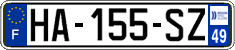 French license plate, SIV (ordinary)