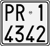 License plate of Italy, Motorcycles (1927 year series)