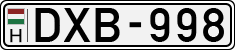 license plates of Hungary, Cars (1990)