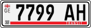 License plate of Georgia, Export transit plates