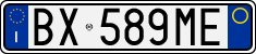License plate of Italy, Cars (1994 year series)