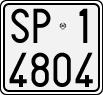 License plate of Italy, Motorcycles (1927 year series)
