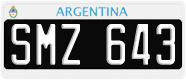 License plate of Argentina, Cars (1995, ABC 123)
