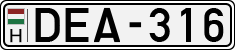 license plates of Hungary, Cars (1990)