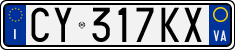 License plate of Italy, Cars (1994 year series)