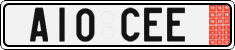 License plate of the Czech Republic, Export transit plates