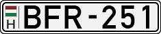 license plates of Hungary, Cars (1990)