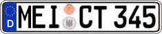 German license plate, Regular plates
