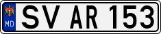 License plate of Moldova, Cars (1992)