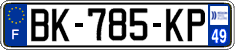 French license plate, SIV (ordinary)