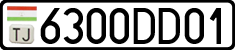 License plate of Tajikistan, Private owners (2009)
