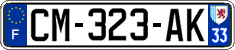 French license plate, SIV (ordinary)