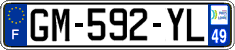 French license plate, SIV (ordinary)