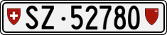 License plate of Switzerland, Cars