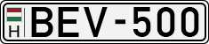 license plates of Hungary, Cars (1990)