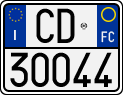 License plate of Italy, Motorcycles (1994 year series)