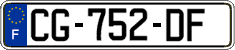 French license plate, SIV (ordinary)