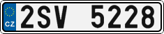 License plate of the Czech Republic, Cars (2001)