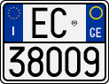 License plate of Italy, Motorcycles (1994 year series)