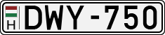 license plates of Hungary, Cars (1990)