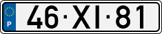 License plate of Portugal, Regular plates