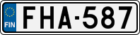 License plate of Finland, Cars
