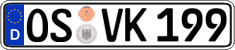 German license plate, Regular plates